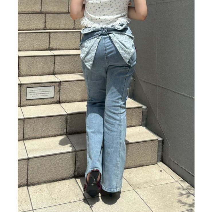 バックリボンレースフレアーパンツ | NICE CLAUP / OLIVE des OLIVE　OUTLET | 詳細画像22 