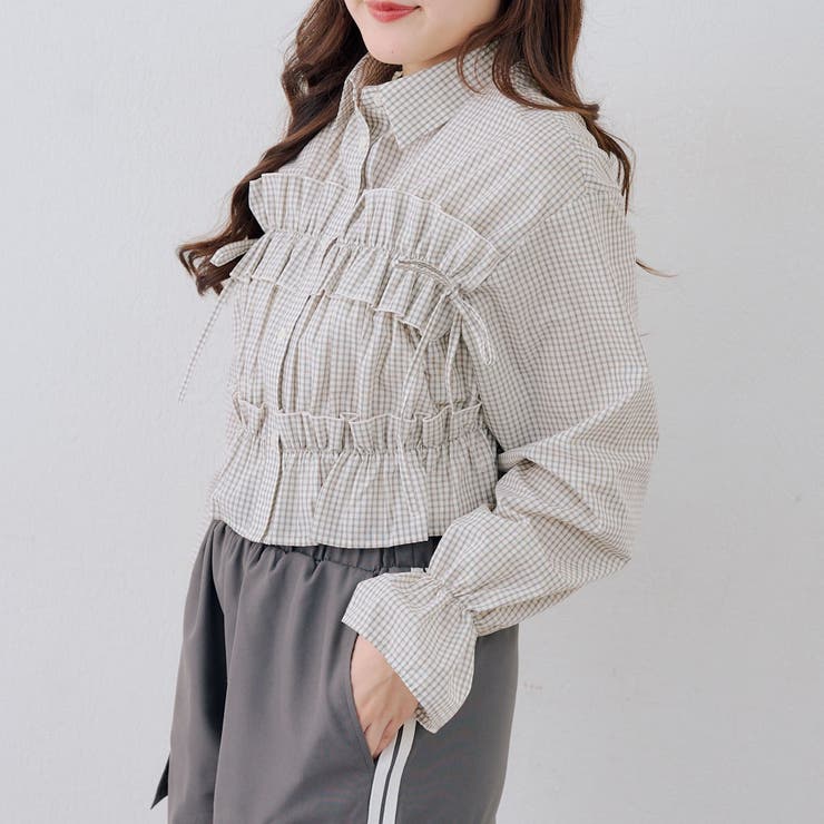 ホワイト系 | フリルショートブラウス | RMAF　NICE CLAUP / OLIVE des OLIVE