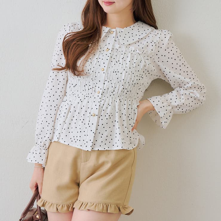 シャーリング衿付ブラウス | RMAF　NICE CLAUP / OLIVE des OLIVE | 詳細画像16 