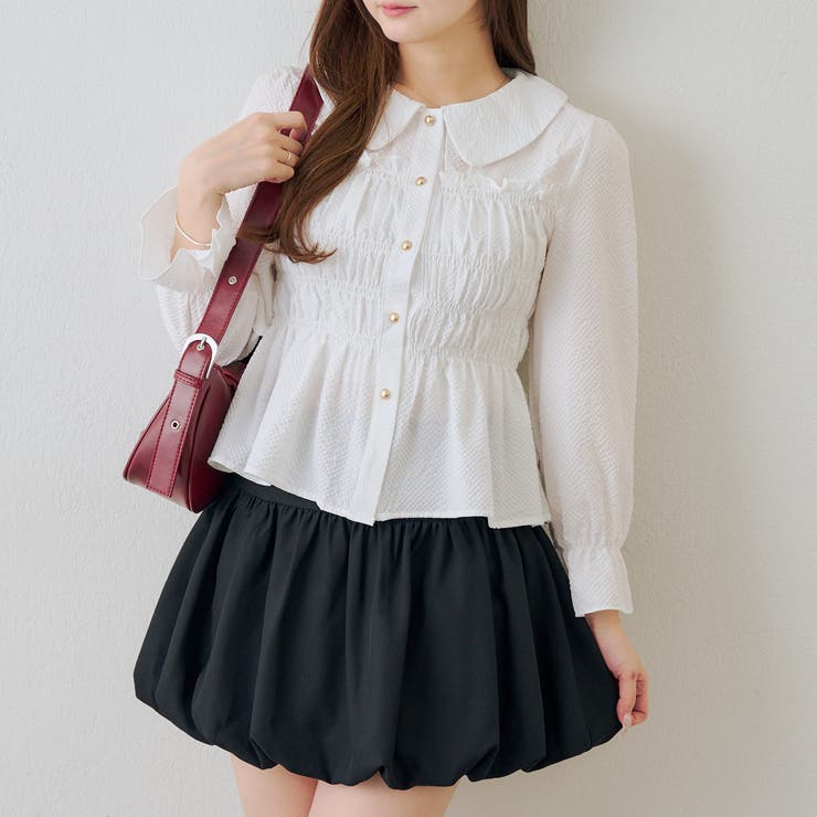 シャーリング衿付ブラウス | RMAF　NICE CLAUP / OLIVE des OLIVE | 詳細画像3 