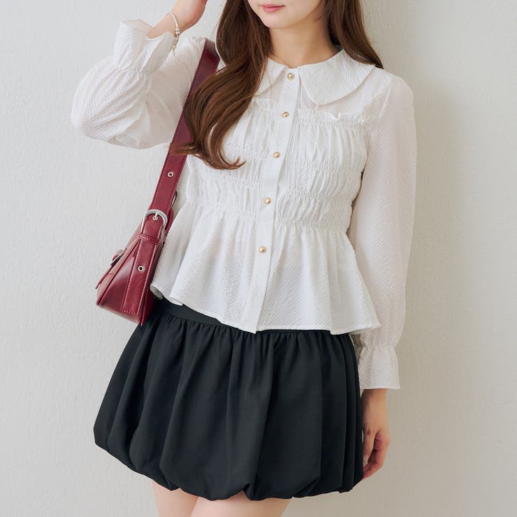 シャーリング衿付ブラウス | RMAF　NICE CLAUP / OLIVE des OLIVE | 詳細画像4 