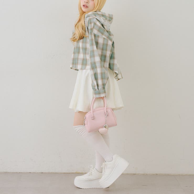 チェックフードレース付ブラウス | NICE CLAUP / OLIVE des OLIVE　OUTLET | 詳細画像8 