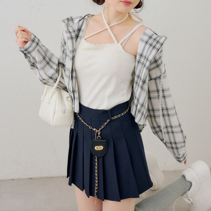 チェックフードレース付ブラウス | NICE CLAUP / OLIVE des OLIVE　OUTLET | 詳細画像22 