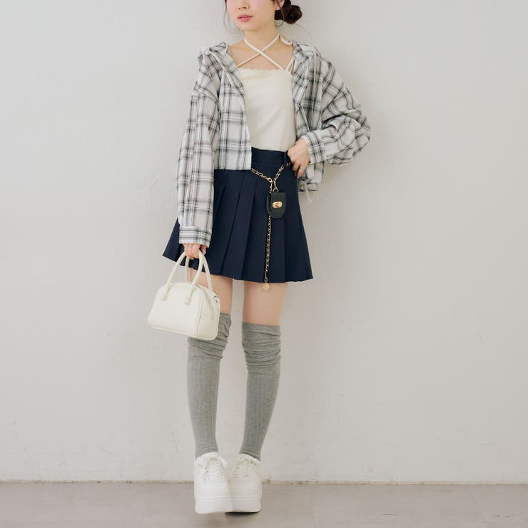 チェックフードレース付ブラウス | NICE CLAUP / OLIVE des OLIVE　OUTLET | 詳細画像24 