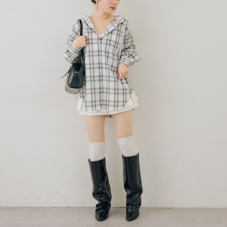 チェックフードレース付ブラウス | NICE CLAUP / OLIVE des OLIVE　OUTLET | 詳細画像40 