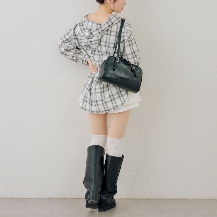 チェックフードレース付ブラウス | NICE CLAUP / OLIVE des OLIVE　OUTLET | 詳細画像42 