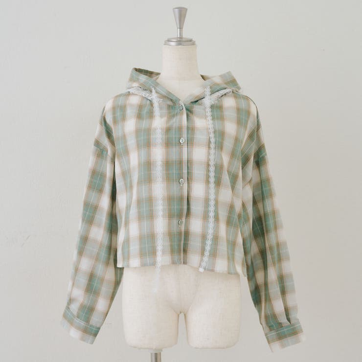 チェックフードレース付ブラウス | NICE CLAUP / OLIVE des OLIVE　OUTLET | 詳細画像43 