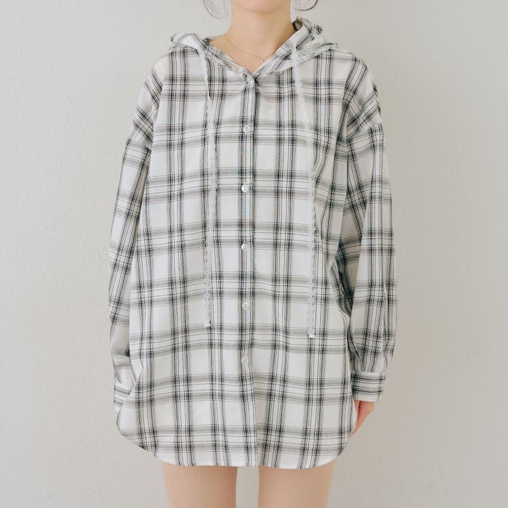 チェックフードレース付ブラウス | NICE CLAUP / OLIVE des OLIVE　OUTLET | 詳細画像47 