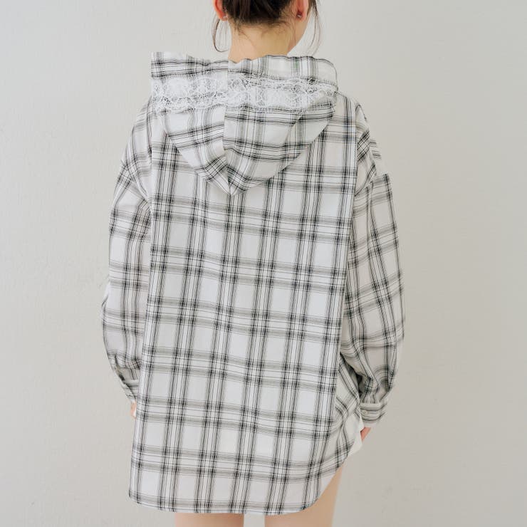 チェックフードレース付ブラウス | NICE CLAUP / OLIVE des OLIVE　OUTLET | 詳細画像49 