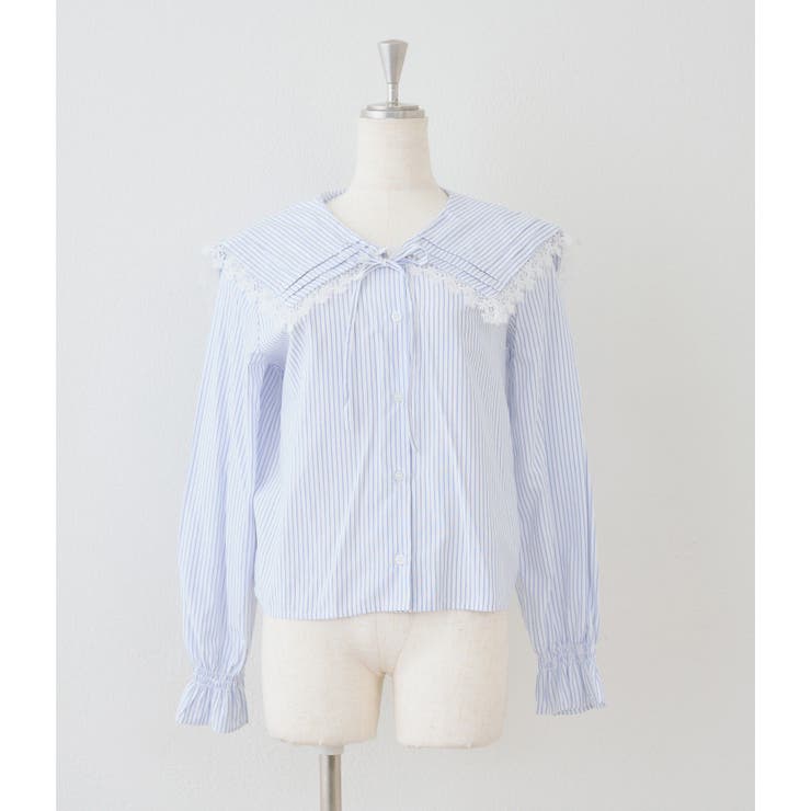 ピンタック&レースでか衿ブラウス | NICE CLAUP / OLIVE des OLIVE　OUTLET | 詳細画像15 