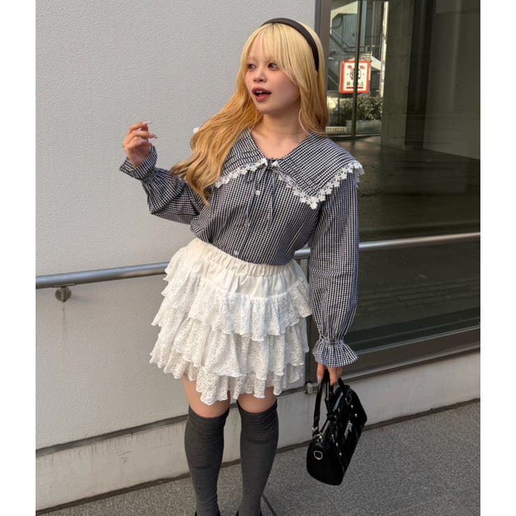 ピンタック&レースでか衿ブラウス | NICE CLAUP / OLIVE des OLIVE　OUTLET | 詳細画像10 