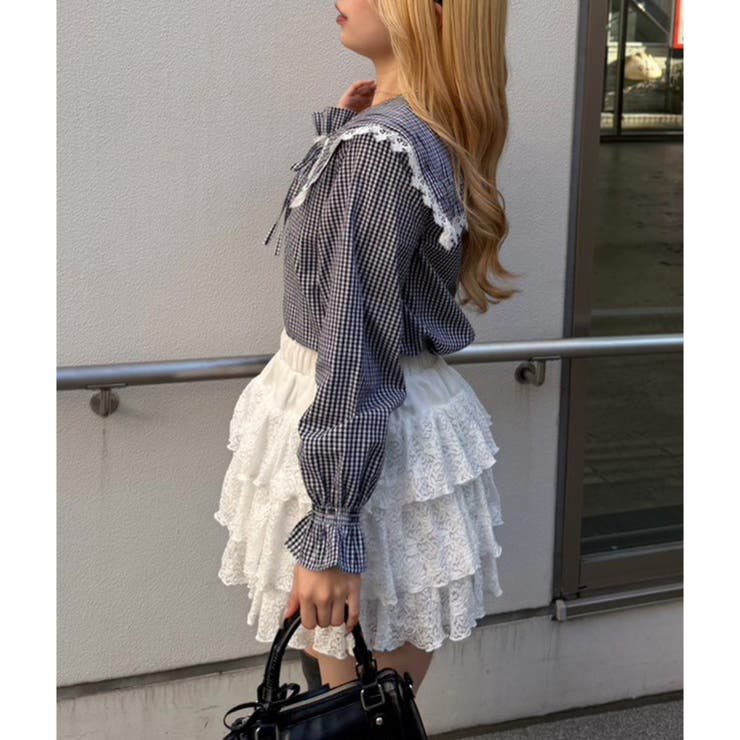 ピンタック&レースでか衿ブラウス | NICE CLAUP / OLIVE des OLIVE　OUTLET | 詳細画像13 