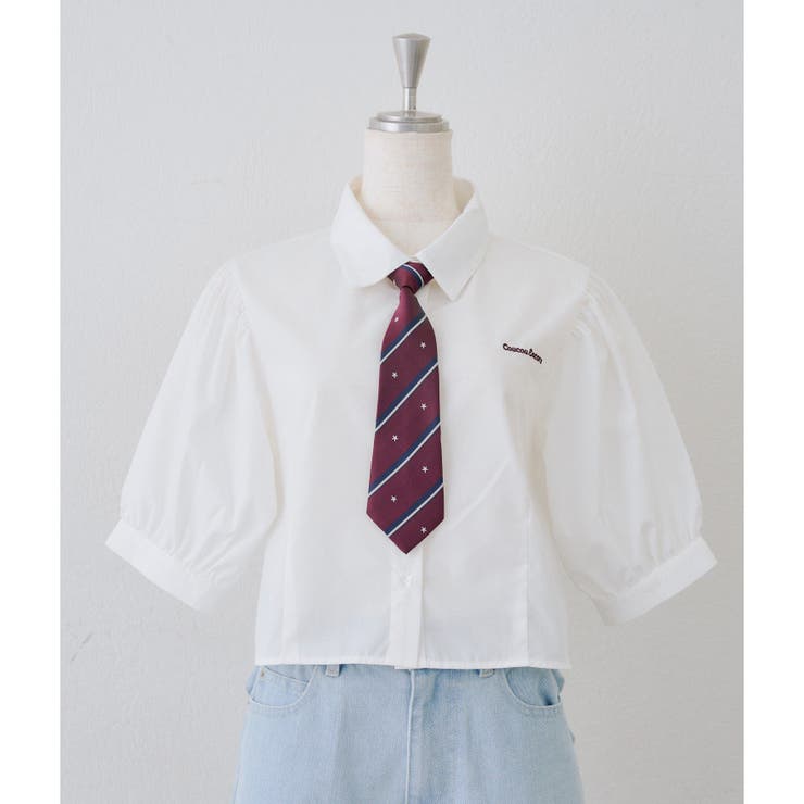 スクールネクタイ付シャツ | NICE CLAUP / OLIVE des OLIVE　OUTLET | 詳細画像2 