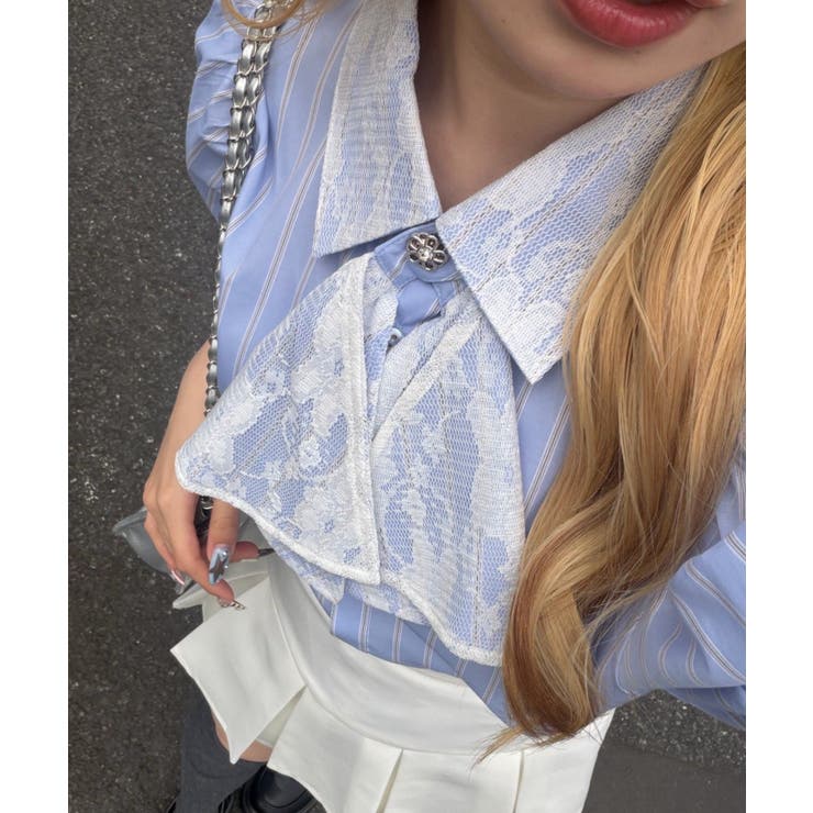 レースボウタイ付ブラウス | NICE CLAUP / OLIVE des OLIVE　OUTLET | 詳細画像7 