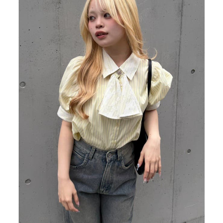 レースボウタイ付ブラウス | NICE CLAUP / OLIVE des OLIVE　OUTLET | 詳細画像9 