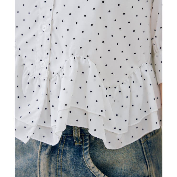 【選べる丈違い♪】フリルヘムブラウス | NICE CLAUP / OLIVE des OLIVE　OUTLET | 詳細画像2 