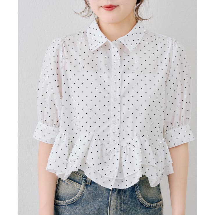 【選べる丈違い♪】フリルヘムブラウス | NICE CLAUP / OLIVE des OLIVE　OUTLET | 詳細画像7 