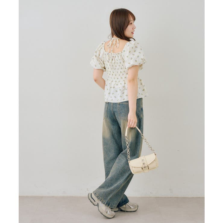 2WAYシャーリングパフ袖ブラウス | NICE CLAUP / OLIVE des OLIVE　OUTLET | 詳細画像7 
