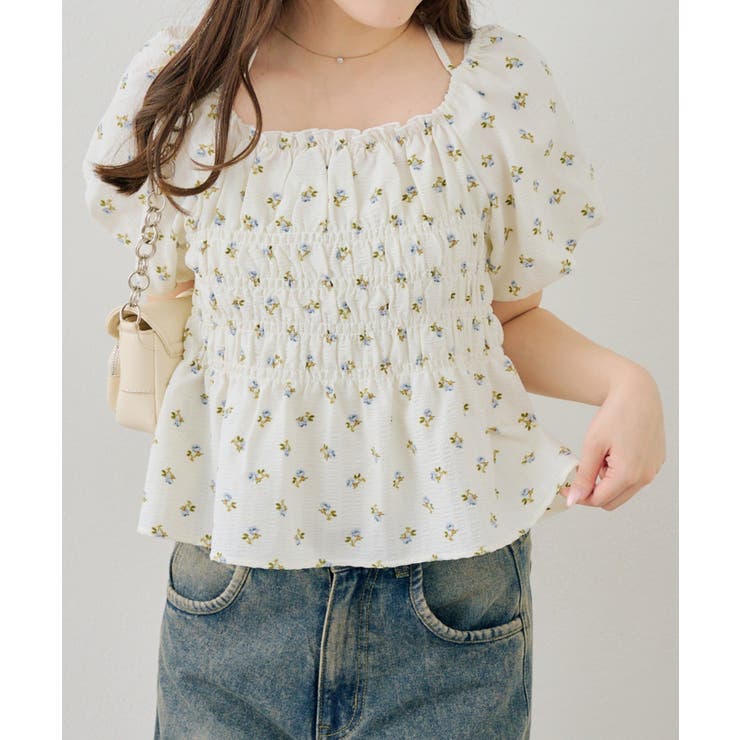 2WAYシャーリングパフ袖ブラウス | NICE CLAUP / OLIVE des OLIVE　OUTLET | 詳細画像8 