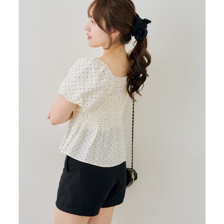 2WAYシャーリングパフ袖ブラウス | NICE CLAUP / OLIVE des OLIVE　OUTLET | 詳細画像14 
