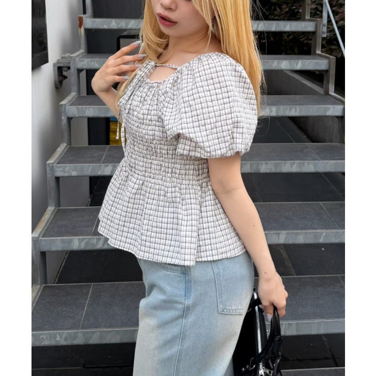 2WAYシャーリングパフ袖ブラウス | NICE CLAUP / OLIVE des OLIVE　OUTLET | 詳細画像23 