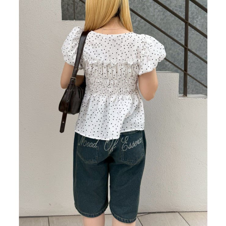 【Web限定】シャーリングペプラムブラウス | NICE CLAUP / OLIVE des OLIVE　OUTLET | 詳細画像7 