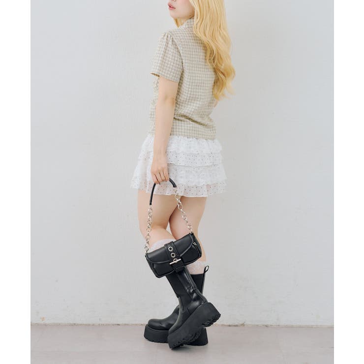 チェックシャーリングブラウス | NICE CLAUP / OLIVE des OLIVE　OUTLET | 詳細画像20 