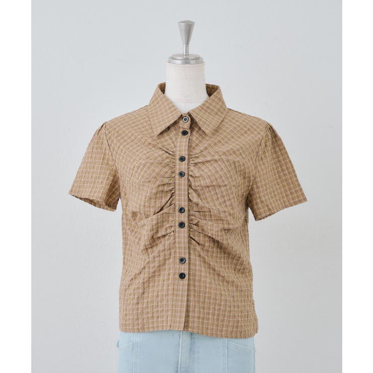 チェックシャーリングブラウス | NICE CLAUP / OLIVE des OLIVE　OUTLET | 詳細画像31 