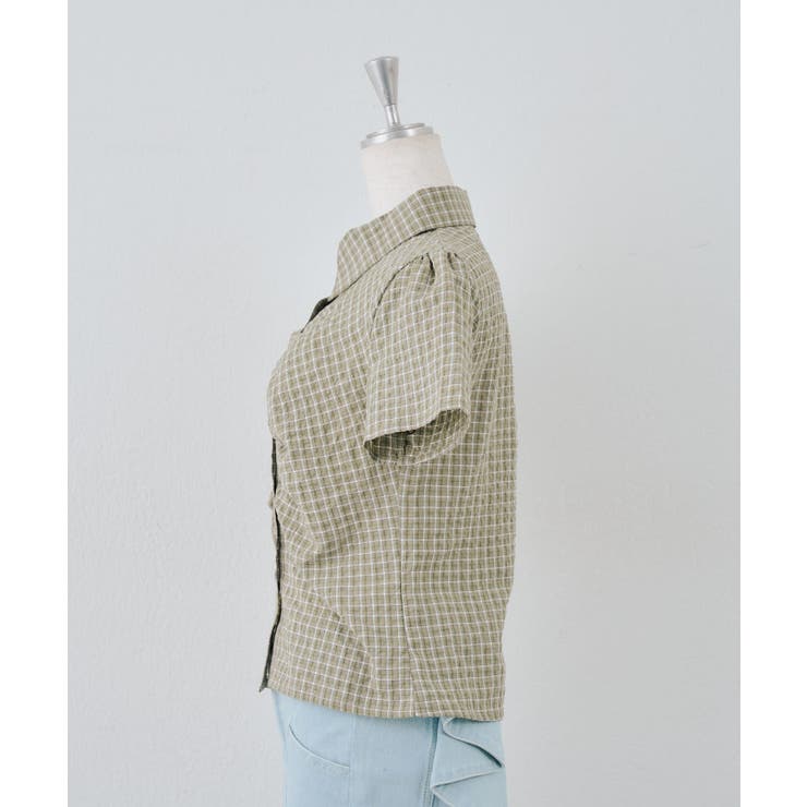 チェックシャーリングブラウス | NICE CLAUP / OLIVE des OLIVE　OUTLET | 詳細画像33 