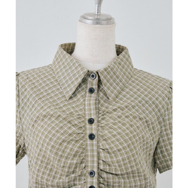 チェックシャーリングブラウス | NICE CLAUP / OLIVE des OLIVE　OUTLET | 詳細画像35 