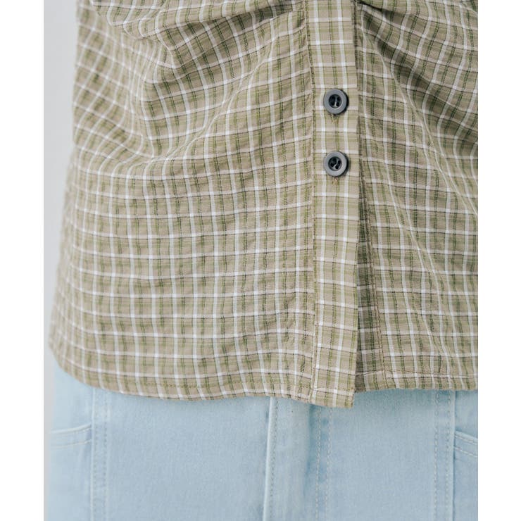 チェックシャーリングブラウス | NICE CLAUP / OLIVE des OLIVE　OUTLET | 詳細画像37 