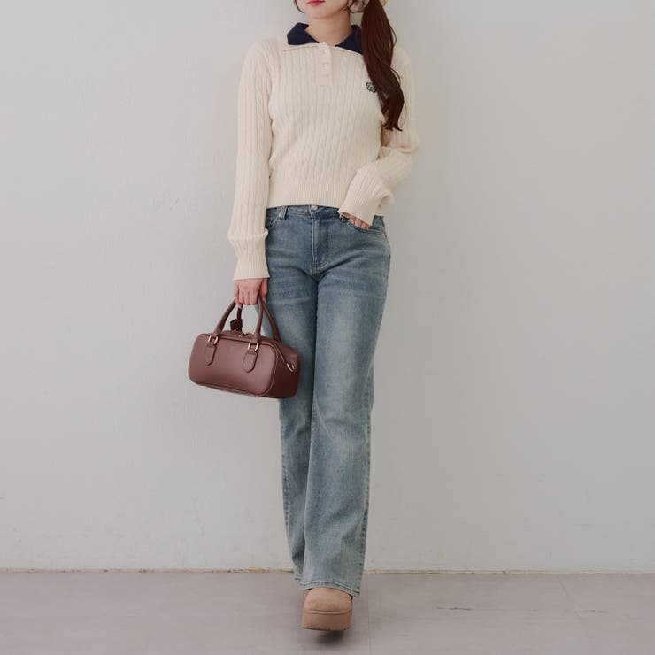 2枚衿ケーブルニットポロ | RMAF　NICE CLAUP / OLIVE des OLIVE | 詳細画像21 