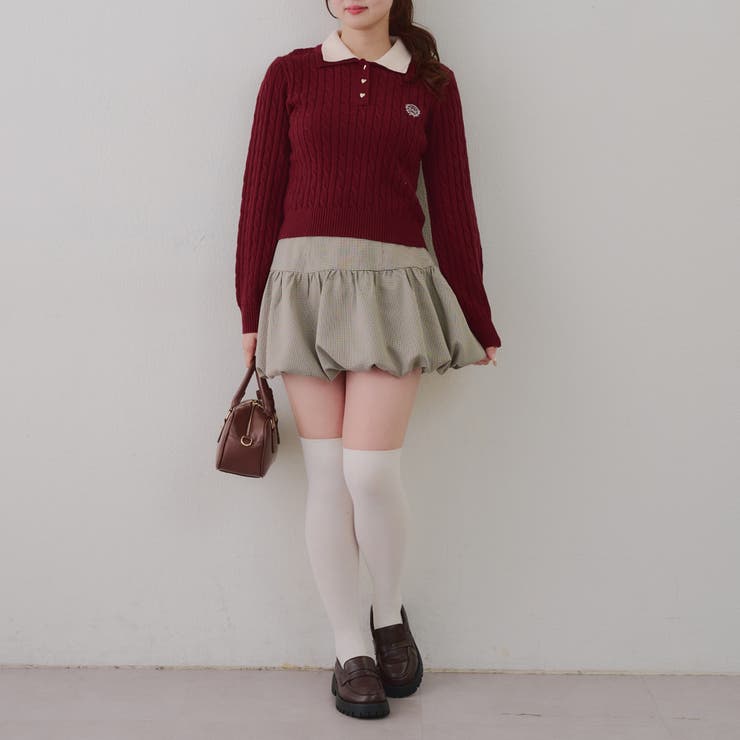 2枚衿ケーブルニットポロ | RMAF　NICE CLAUP / OLIVE des OLIVE | 詳細画像29 