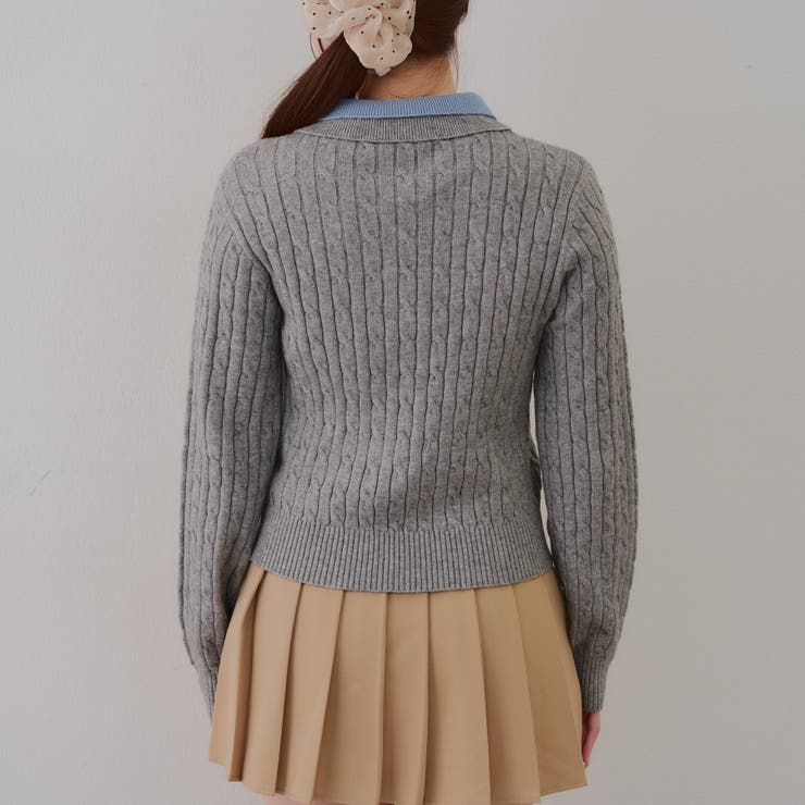 2枚衿ケーブルニットポロ | RMAF　NICE CLAUP / OLIVE des OLIVE | 詳細画像34 