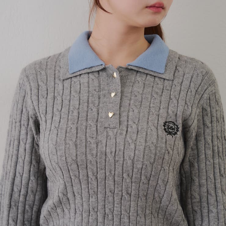 2枚衿ケーブルニットポロ | RMAF　NICE CLAUP / OLIVE des OLIVE | 詳細画像35 