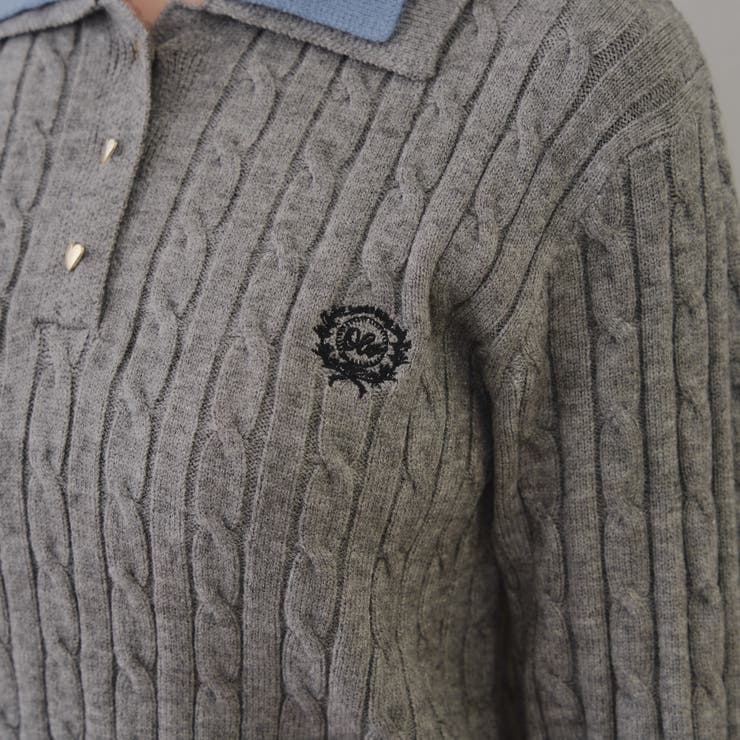 2枚衿ケーブルニットポロ | RMAF　NICE CLAUP / OLIVE des OLIVE | 詳細画像36 