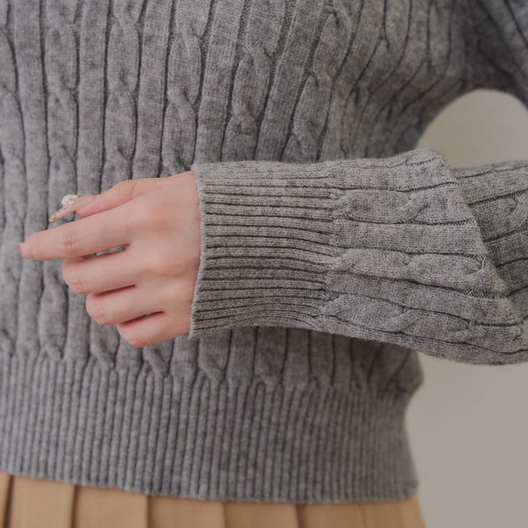 2枚衿ケーブルニットポロ | RMAF　NICE CLAUP / OLIVE des OLIVE | 詳細画像37 