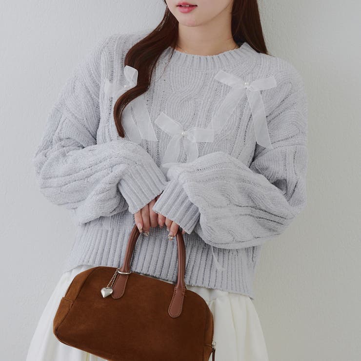 オーガンリボンモールニット | RMAF　NICE CLAUP / OLIVE des OLIVE | 詳細画像3 