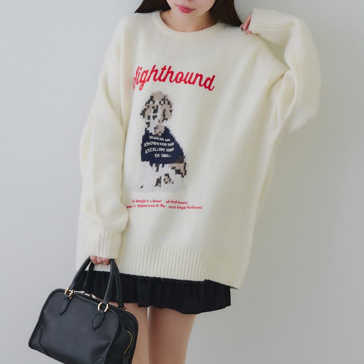 アイボリー | Dogニットプルオーバー | RMAF　NICE CLAUP / OLIVE des OLIVE