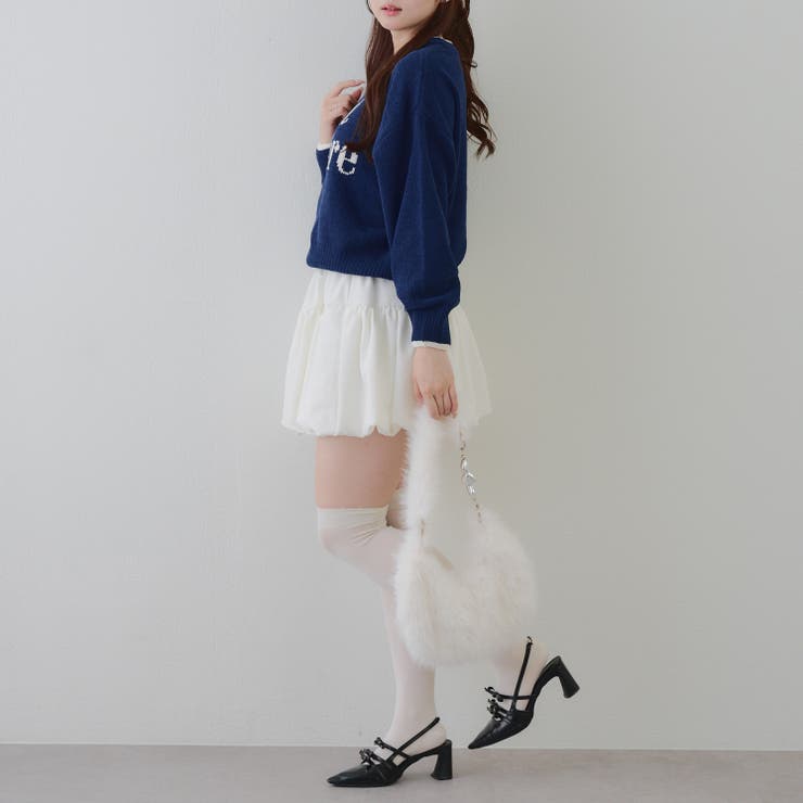 配色ロゴモールニット | RMAF　NICE CLAUP / OLIVE des OLIVE | 詳細画像7 