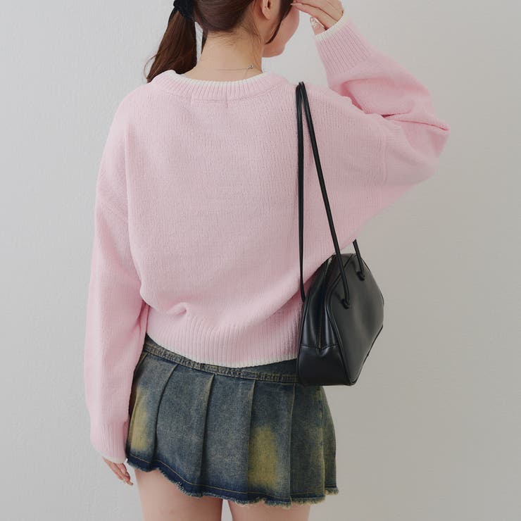 配色ロゴモールニット | RMAF　NICE CLAUP / OLIVE des OLIVE | 詳細画像11 