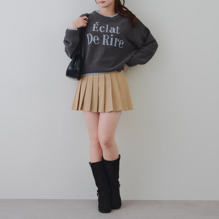 配色ロゴモールニット | RMAF　NICE CLAUP / OLIVE des OLIVE | 詳細画像19 