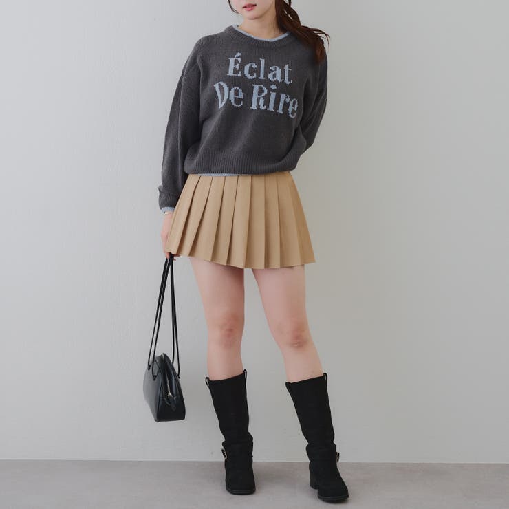 配色ロゴモールニット | RMAF　NICE CLAUP / OLIVE des OLIVE | 詳細画像20 