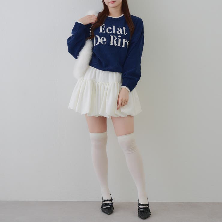 配色ロゴモールニット | RMAF　NICE CLAUP / OLIVE des OLIVE | 詳細画像4 