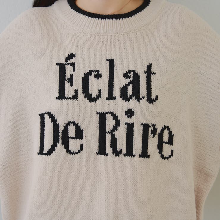 配色ロゴモールニット | RMAF　NICE CLAUP / OLIVE des OLIVE | 詳細画像26 