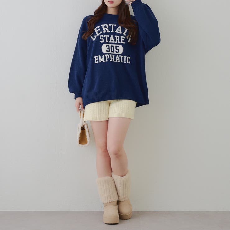 【8色展開】ロゴモールニット | RMAF　NICE CLAUP / OLIVE des OLIVE | 詳細画像7 