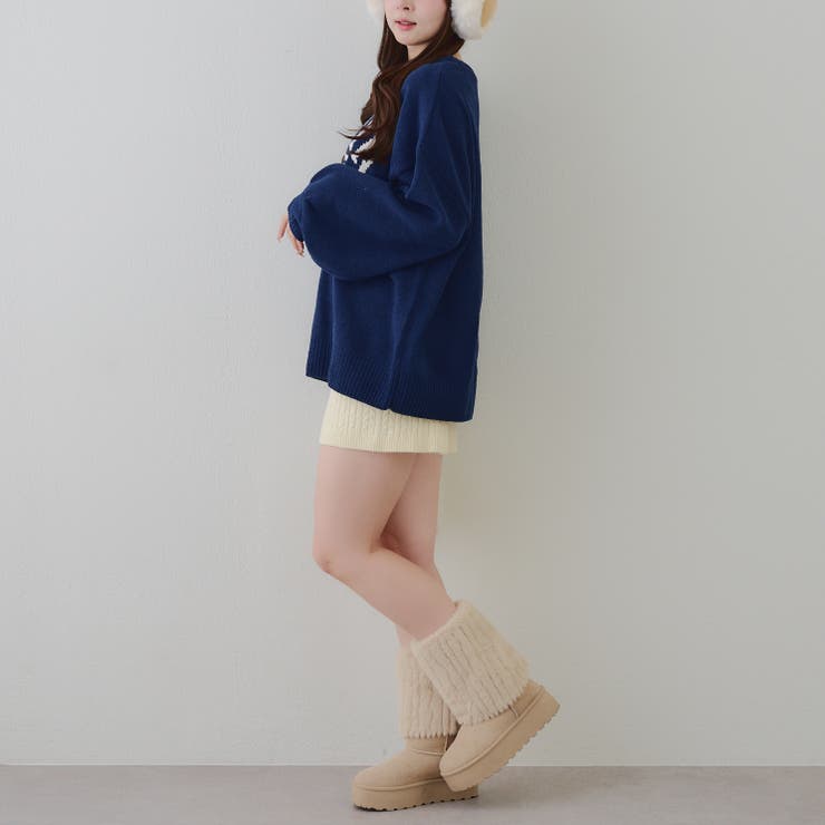 【8色展開】ロゴモールニット | RMAF　NICE CLAUP / OLIVE des OLIVE | 詳細画像8 