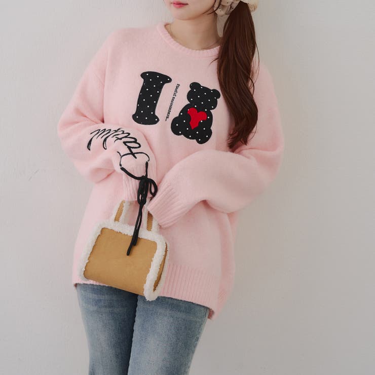 I LOVE BEAR ニットプルオーバー | RMAF　NICE CLAUP / OLIVE des OLIVE | 詳細画像2 