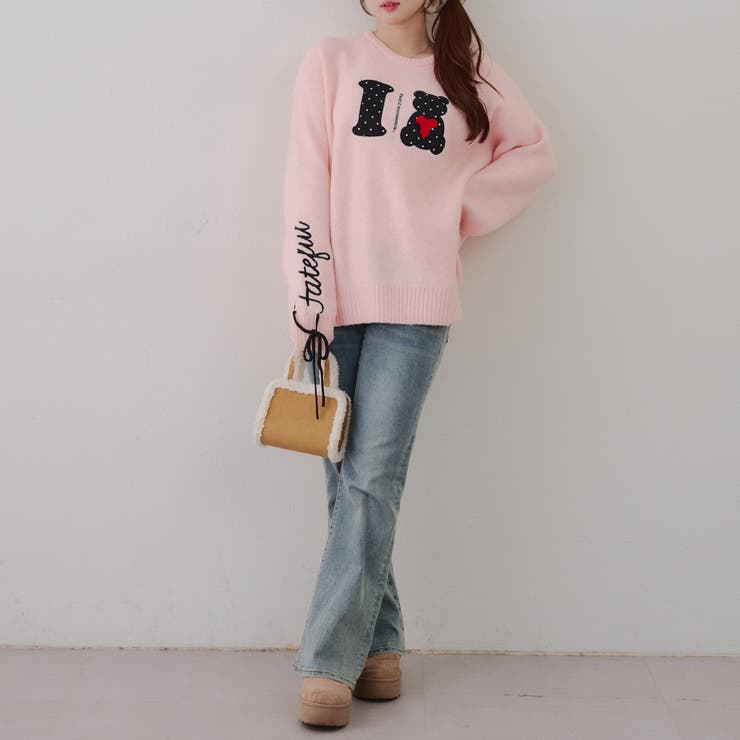 I LOVE BEAR ニットプルオーバー | RMAF　NICE CLAUP / OLIVE des OLIVE | 詳細画像7 