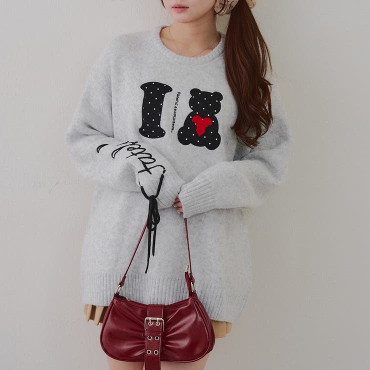 I LOVE BEAR ニットプルオーバー | RMAF　NICE CLAUP / OLIVE des OLIVE | 詳細画像10 